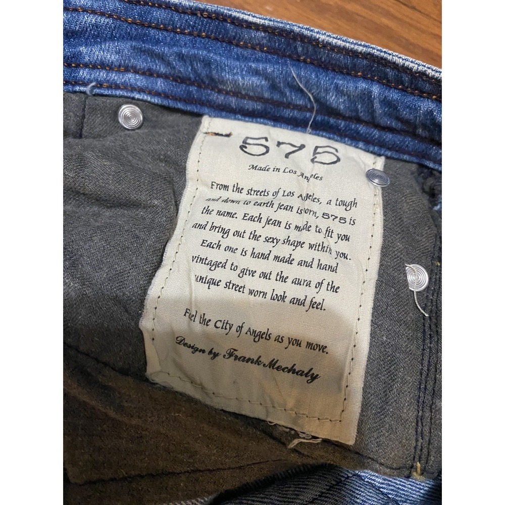 575 Denim Jeans Los Angeles Womens 31 (34x35) 575 LA Frank Mechaly - Picture 11 of 11